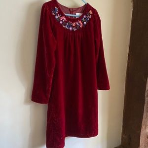 Hanna Andersson Velvet Embroidered Dress